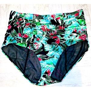 Torrid Floral Highwaist Swim Bottom